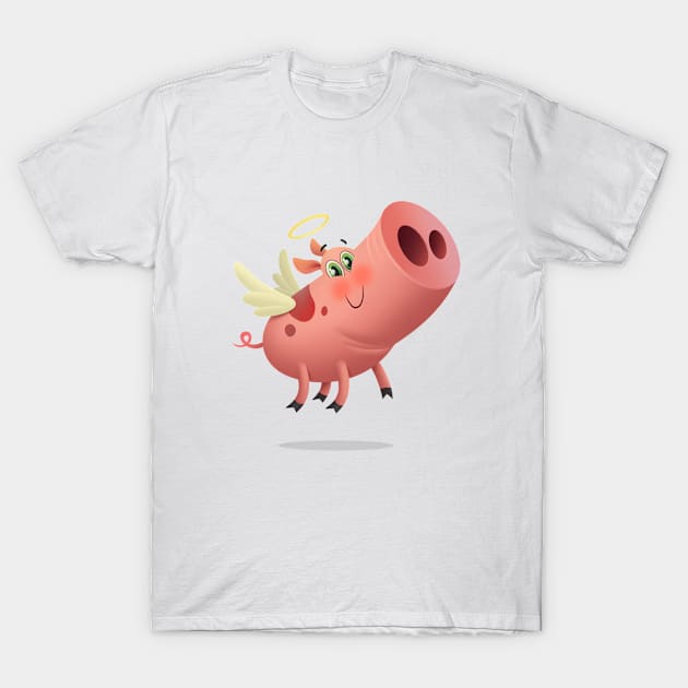 Angel pig T-Shirt by Baydaku